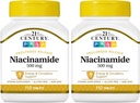 Niacinamide du 21e siècle 500 mg Comprimés à libération prolongée, 110-Count (paquet de 2)