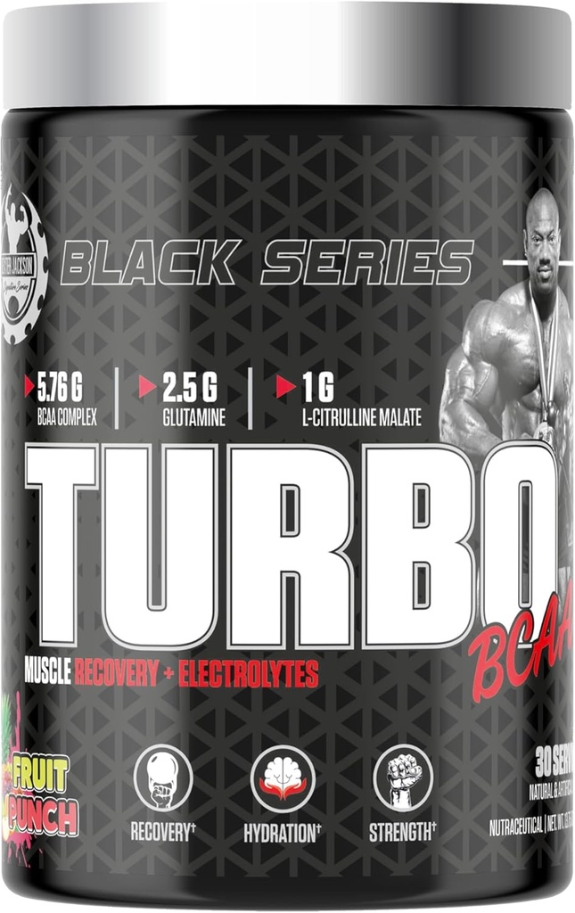 Black Series Turbo BCAA-BCAA Formule avancée de récupération musculaire pour une performance améliorée.