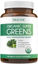 Supplément bio Super Greens de l'USDA - Supplément bio Greens Fruits et légumes pour adultes avec 28 Superfood Complex avec des racines de superfruits et plus - Vegan & Non-OGM (jusqu'à 3 mois d'approvisionnement)