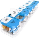 Odaro Extra Large Weekly Pill Organizer 2 Times A Day, XL Pill Box 7 Day Am Pm, Jumbo Medicine Organizer to Hold Daily Medicine Vitamin and Supplements - Blue