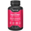 Naturalis Vegan Prénatal avec Specrum complet Omega-3.0 Algae DHA, EPA, DPA, Vitamine D3 & Folate actif L 5-MTHF.0 Société Vegan certifiée, source durable, sans OGM et sans soja.