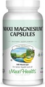 Capsules de magnésium - Production d'énergie - Santé des muscles et des nerfs - Soutien des os - Supplément de magnésium de l'oxyde de magnésium, du glycinate de magnésium et du citrate de magnésium - 180 Compte par Maxi Health