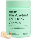H-PROOF The Anytime You Drink Vitamin, Liver Health & Immunity Support with Electrolytes, Milk Thistle, and Vitamins B & C - 40 Chewable Tablets (20 Servings), Vegan, Tangerine