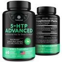 TWINLEAF 5 HTP Supplément pour le soutien de l'humeur - Fabriqué aux États-Unis - Natural 5-HTP & L-tryptophane Capsules - 5-HTP Booster pour les hommes et les femmes - Proprietary Formula for Mood and Relaxation - 60 Capsules Vegan