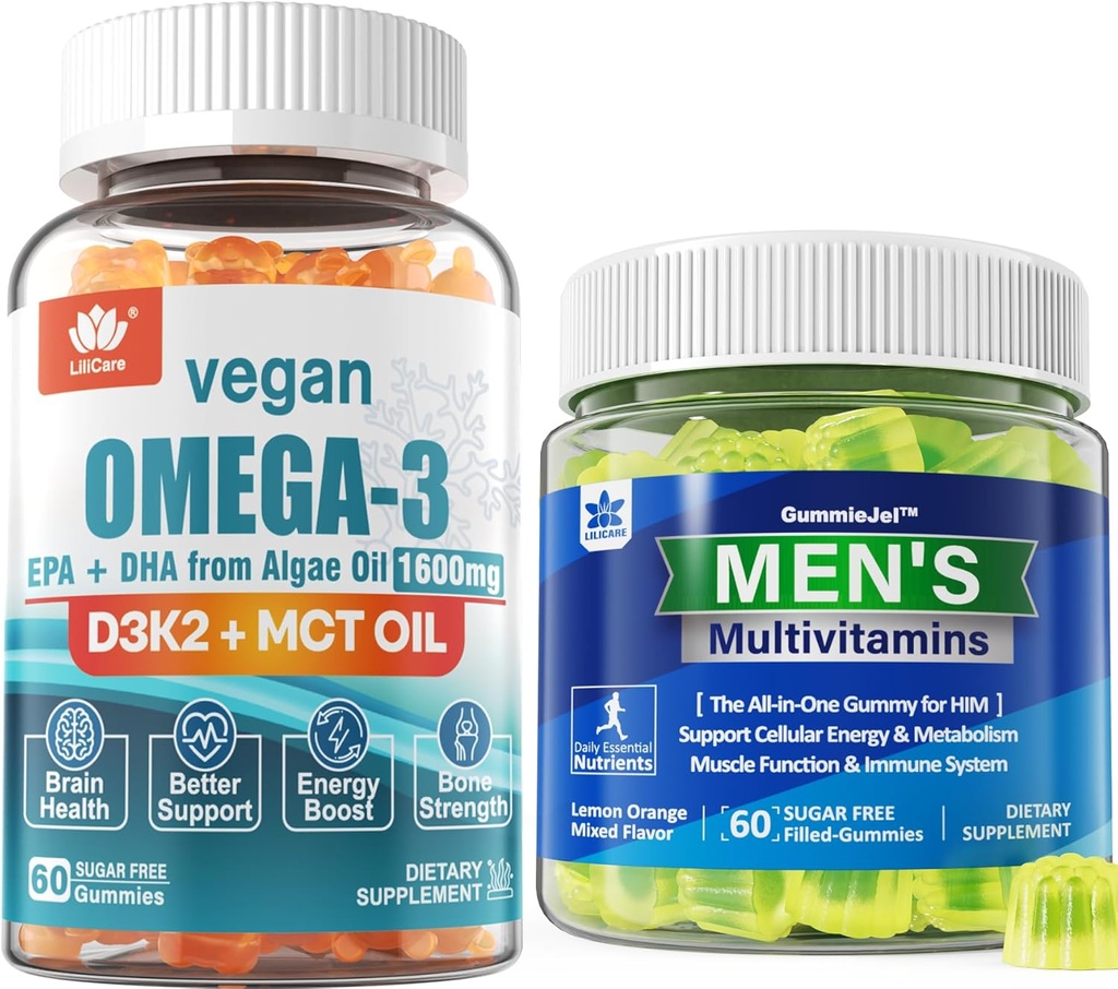 Hommes Multivitamines Gummies Oméga végétalien3 Gummies 1280mg