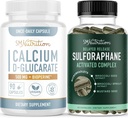 Complexe de Sulforaphane avec Calcium D-Glucarate.Cadre d'équilibrage hormonal avec supplément avancé de balance des hormones microbilles (60 portions) et supplément sans gluten végétalien sans OGM CDG (90 portions)