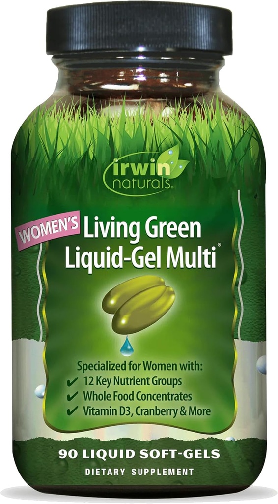 Irwin Naturals Vie des femmes vert liquide-gel multi - 120 softgels liquides - Comprend 70 nutriments essentiels, vitamines et minéraux