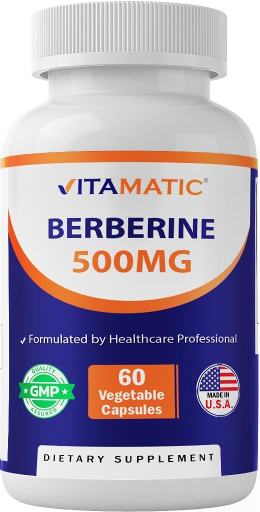 Supplément berbère vitamatique 500mg - 60 capsules végétales - Fabriqué aux États-Unis - Sans gluten - Non-OGM (1 bouteille)