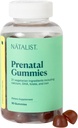 NATALIST Gommies prénatales pour sa préparation quotidienne de préconception et de grossesse Multivitamines pour femmes + DHA Omega-3 d'algues - Berry mixte, végétarienne, sans gluten, sans OGM - 90 Nombre