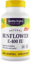 Origines saines Sunflower Vitamine E-400 UI (non-OGM, sans gluten, sans soja, soutien des cheveux, soutien des ongles, soutien de la peau, soutien cardiovasculaire), 120 Softgels