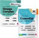 Complément Complexe Omega et ensemble de multivitamines essentielles – Soutien nutritionnel végétalien complet pour une santé et un bien-être optimaux