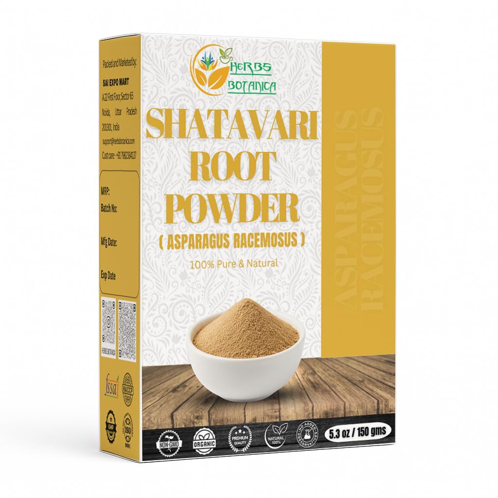 Herbes Botanica Shatavari Poudre naturelle Asperges Racemosus pour l'allaitement Allaitement Shatavri Satawar Kalpa Kalp Inde améliore l'allaitement