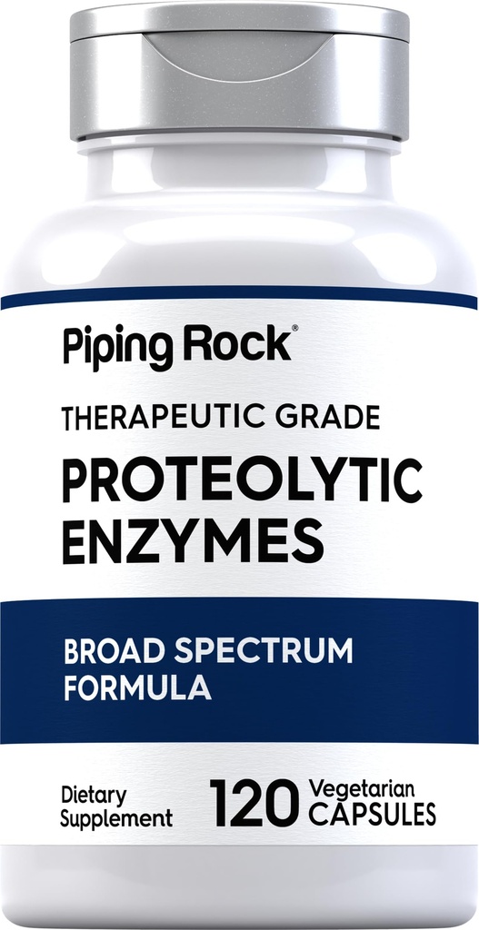 Supplément d'enzymes protéolytiques de la roche piquante : 120 capsules
