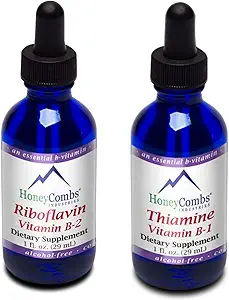 Chèvres Vitamine B2 (Riboflavine) gouttes - 1 Fl Oz + Vitamine B1 (Thiamine) gouttes - 1 Fl oz