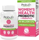 Probiotique pour femmes probulines - Santé vaginale, UT, Gut et immunitaire avec Lactobacillus Reuteri - 20 milliards CFU, 12 souches probiotiques et prébiotiques - 30 gélules Vegan, sans gluten pour le bien-être des corps entiers