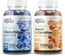 Wild & Organic L-Glutathione Gummies & L-Carnitine Gummies 60 Count