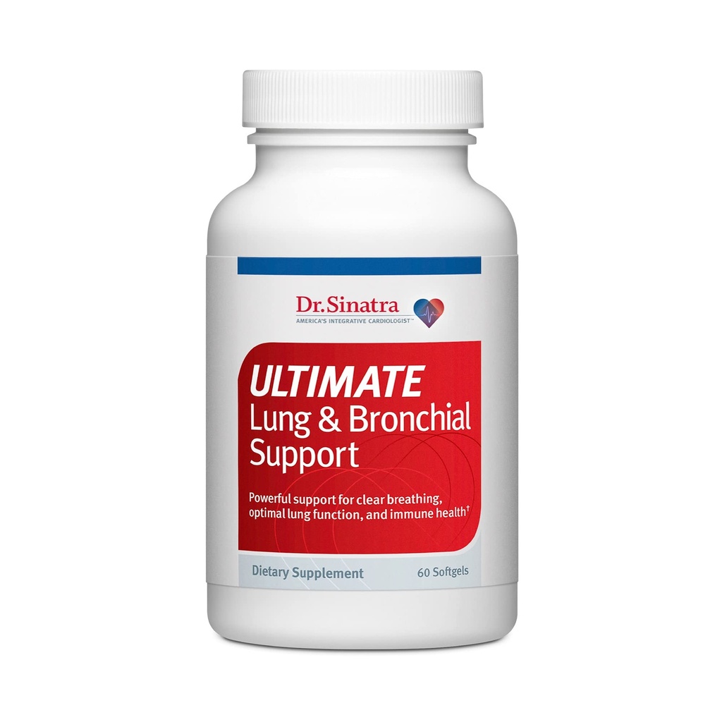 Dr Sinatra Ultimate Lung & Bronchial Support Supplement for Lung Health, Clear Breathing, Immune and Heart Health, and Seasonal Respiration Challenge Support (60 capsules, 30 jours d'approvisionnement)