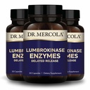 Dr. Mercola Enzymes Lumbrokinase - Formule de libération retardée - Supplément alimentaire pour le soutien cardiovasculaire et énergétique - Sans OGM, sans gluten et sans soja - 30 capsules (30 portions), 3 boîtes