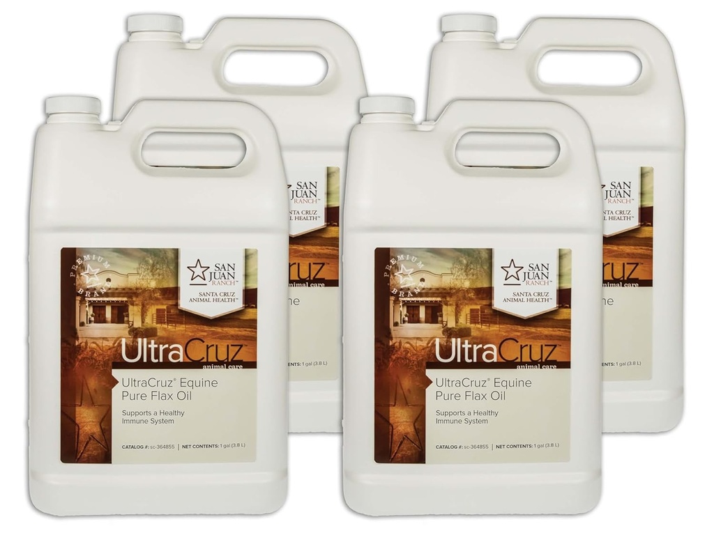 Huile de lin pur UltraCruz® Equine, 4 x 1 Gallon
