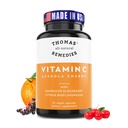 Thomas's all-natural Remedies Vitamine C with Organic Elderberry, Bioflavonides d'agrumes organiques - Complément alimentaire entier - Non-OGM - Végétalien brut - 90 Capsules