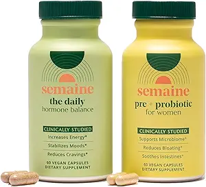 Trousse d'équilibre hormonal de la semaine - Soutien énergie cellulaire, peau claire et humeur. Ralentissement facile et indigestion, soutien de la santé vaginale