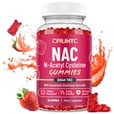 FCILIHTC NAC Gummies 600mg, N Acetyl Cysteine Supplément avec glutathion, resvératrol, Magnésium, CoQ10, NAC Chewable pour les antioxydants et le soutien immunitaire, Fraise Flavor 60 Gummies