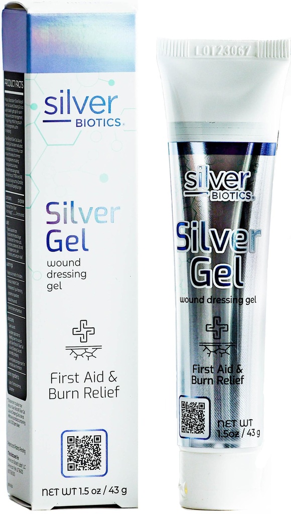 Silver Biotics 24 PPM Silver Wound Healing Gel (Couche de protection pour les coupures, les irritations et les brûlures) 1,5 oz