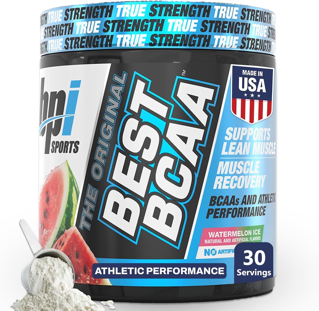 BPI Sports Best BCAA poudre - Muscle Recovery Support - Acide amino à chaîne ramifiée.
