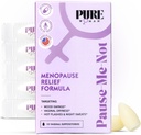 Pure femme Pause-Me-pas Ménopause Relief Suppositories vaginales - Hydratant vaginal pour les femmes ménopausées - Vitamine E et acide hyaluronique Suppositories vaginales pour la sécheresse, Flash chaud et la sueur de nuit