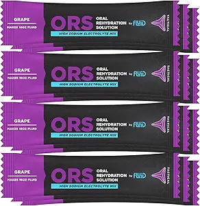 Fluid Tactical - ORS Extreme Dehydration Electrolytes, Grape | 12 Count Stick Packs