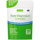 Igennus Superior Triple Magnésium Complexe, Glycinat, Taurate et Citrate, Étiquette propre, Haute Biodisponibilité et Absorption, 180 Comprimés, Vegan, Non Buffered