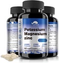 Potassium Magnesium Supplement 1000mg,High Absorption Magnesium Potassium Zinc Aspartate (90 Capsules)