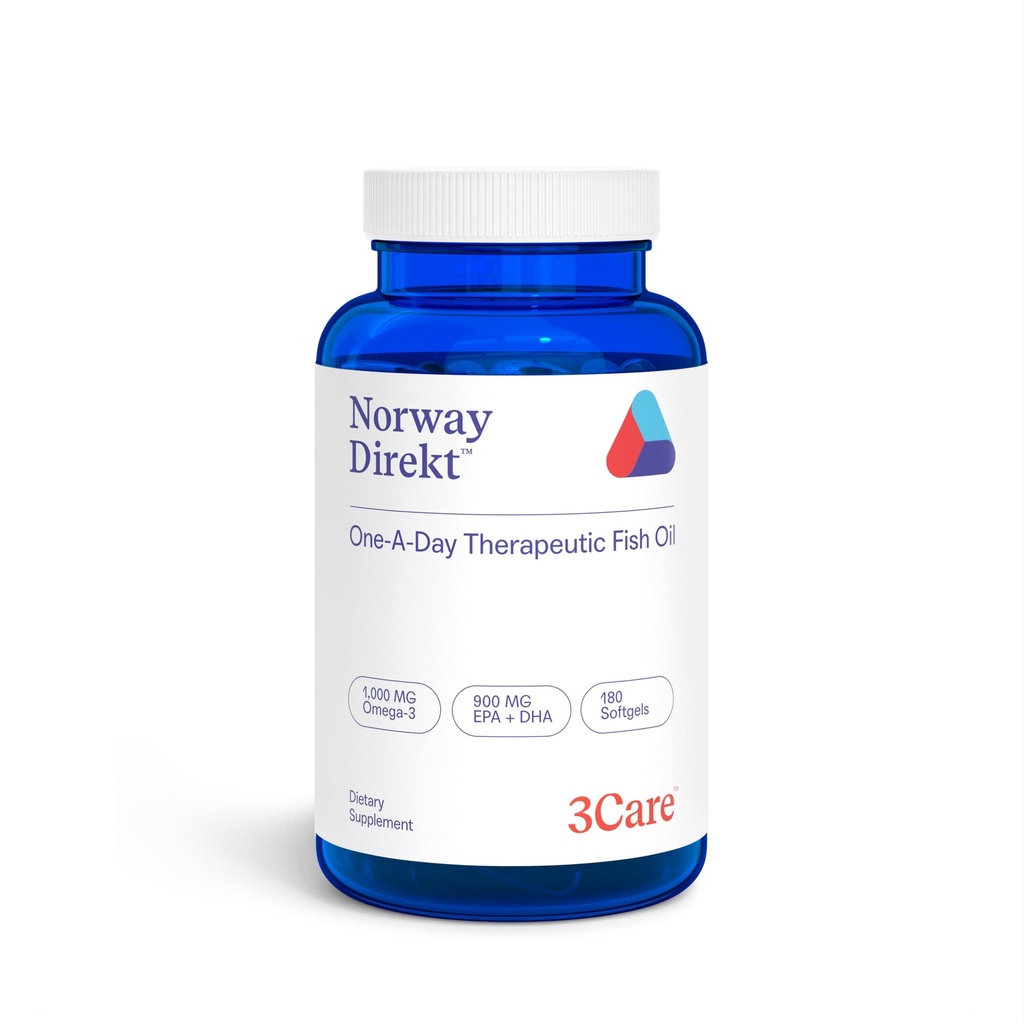 Norvège Direkt Omega-3 Huile de poisson 2 000 mg d'Oméga-3 par 2 softgel 1060mg EPA, 740mg DHA (2 soft-gel) Classe pharmaceutique (180 softgels)