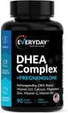 DHEA Micronised 200mg Complexe avec Pregnenolone 100mg Supplément pour les hommes et les femmes avec Ashwagandha, DIM, Magnésium, Boron, Calcium, Zinc, Vitamine D3, C et B6 Hormone Support - Fabriqué aux États-Unis 90 Capsules