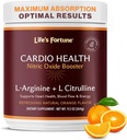 Life's Fortune 5000mg L- Supplément Arginine Poudre et 1000mg L-Citrulline, Booster de santé à oxyde nitrique de haute puissance, Endurance, Performance d'entraînement, Arôme Orange Naturel (20 portions)