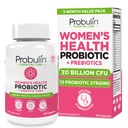 Probiotique pour femmes probulines - Vaginal, UT, Gut & Immune Health with Lactobacillus Reuteri - 20 milliards CFU, 12 souches probiotiques et prébiotiques - 90 capsules Vegan, sans gluten pour le bien-être des corps entiers