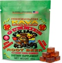 Kava Kava Gummies 50mg – Forte Noble Kava avec 50mg Kavalactones pour le calme et la détente – Sans alcool – Extrait de racine de kava Fidji à action rapide – Arôme de bière – 15 comte