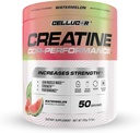 Poudre de créatine cellucor, Saveur de pastèque - Augmente la force, la masse musculaire maigre et l'endurance, la créatine micronisée pour l'absorption rapide, 5g de créatine par portion, 50 portions