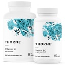 THORNE - Trousse de bien-être - Vitamine C & B12 - Soutient la santé cardiaque, nerveuse, immunitaire et tissulaire - 60 à 90 portions