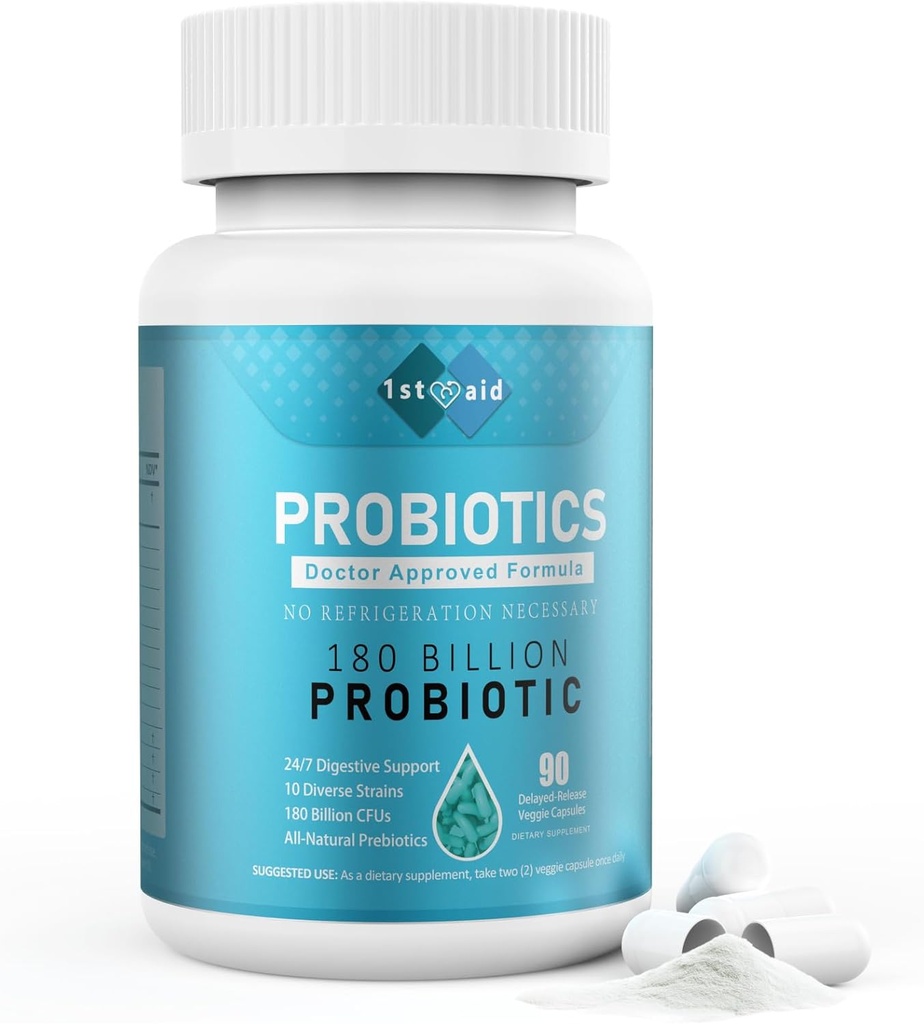1ère aide probiotiques pour les femmes probiotiques Digestion santé suppléments prébiotiques 90Comte - 180 milliards UFC hommes prébiotiques suppléments diététiques capsules soutien santé Gut