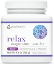 Youtheory Relax Magnésium Powder - Vegan Stress Relief Supplement with L-Theanine & GABA* - Supports Relaxation* - Sans produits laitiers, sans soja et sans gluten - Berry, 4,4 oz