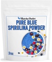 Poudre de Spiruline Bleue Pure de Blue Green Algae Great for Smoothies Baking Vegan Natural Food Coloring Phycocyanine 2 oz 57g Jusqu'à 70 portions