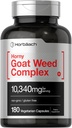 Horbäach Horny Goat Weed Complex | 10,340 mg | 180 Capsules | Vegetarian, Non-GMO, and Gluten Free Formula with Tribulus, Maca, Yohimbe, and L-Arginine