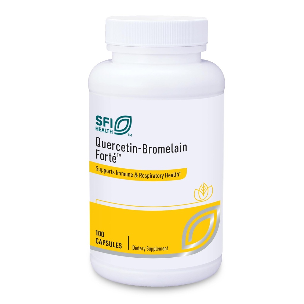 Klaire Labs SFI Health Quercetin-Bromelain Forte - Enzymes de soutien immunitaire et saisonniers avec des enzymes pancréatiques, protéolytiques, bromelain, Papaine et bioflavonoïdes (100 capsules)