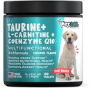 Supplément Taurine pour chiens avec L-Carnitine et Coenzyme Q10 (CoQ10): Vet Endorsed for Larged Heart (DCM), Insuffisance cardiaque congestive, Déficience Taurine: Suppléments Chien 3-en-1.