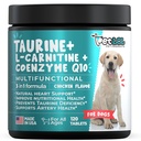Supplément Taurine pour chiens avec L-Carnitine et Coenzyme Q10 (CoQ10): Vet Endorsed for Larged Heart (DCM), Insuffisance cardiaque congestive, Déficience Taurine: Suppléments Chien 3-en-1.