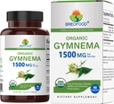 Gymnema biologique Brieofood 1500mg, 45 portions, végétarien, sans gluten, 90 comprimés végétariens