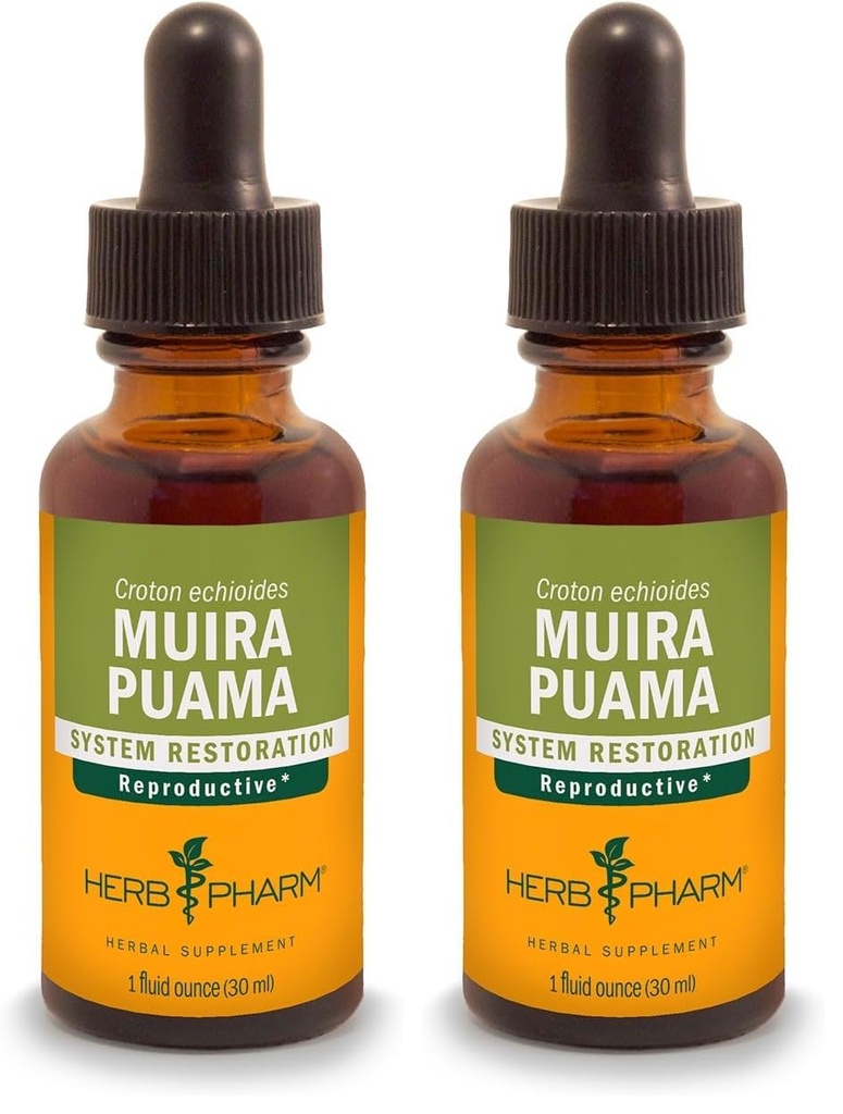 Herb Pharm Muira Puama Extract for Reproductive System Support - 1 Ounce (Pack de 2)