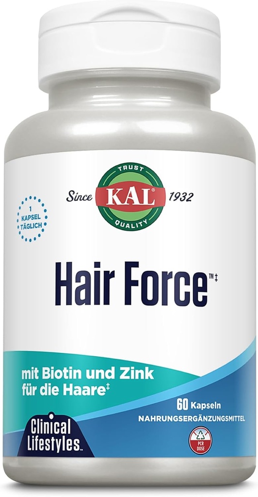 Kal Hair Force Capsules, 60 Count