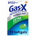 Gas-X Extra Strength Gas Relief Softgels with Simethicone 125 mg for Bloating Relief - 72 Count